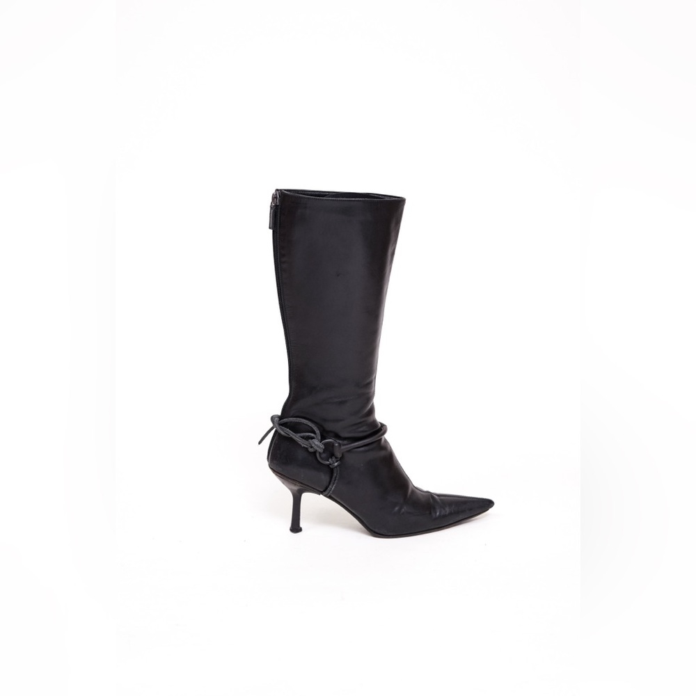 Gucci Tom Ford Knee High Horse Bite Leather Boots Size 7 View 4
